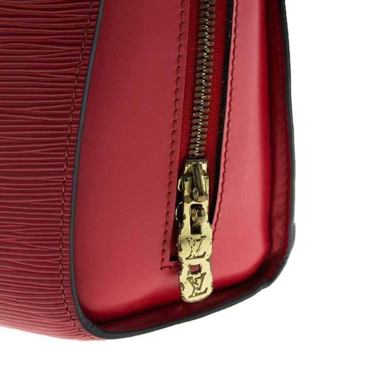 Pre Owned Louis Vuitton Red Epi Leather Mabillon Backpack Bag