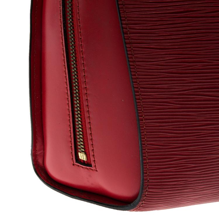 Pre Owned Louis Vuitton Red Epi Leather Mabillon Backpack Bag