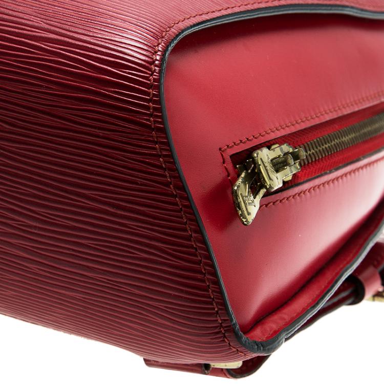 Pre Owned Louis Vuitton Red Epi Leather Mabillon Backpack Bag