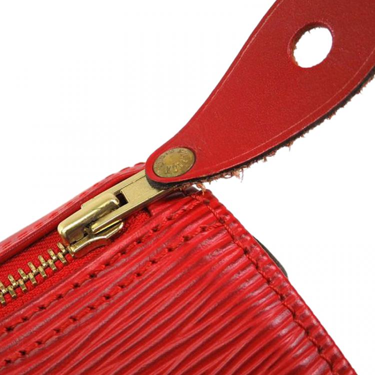Pre Owned Louis Vuitton Red Epi Leather Speedy 30