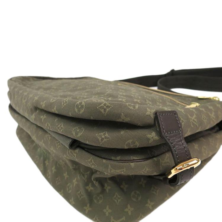 Pre Owned Louis Vuitton Khaki Monogram Mini Lin Sac Maman Messenger Bag
