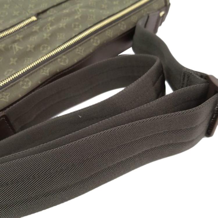 Pre Owned Louis Vuitton Khaki Monogram Mini Lin Sac Maman Messenger Bag