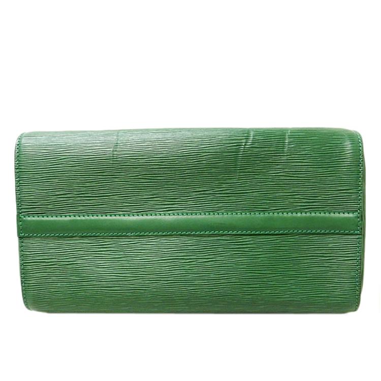 Pre Owned Louis Vuitton Borneo Green Epi Leather Speedy 30