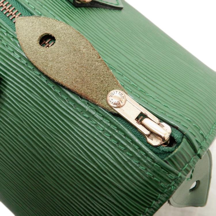 Pre Owned Louis Vuitton Borneo Green Epi Leather Speedy 30