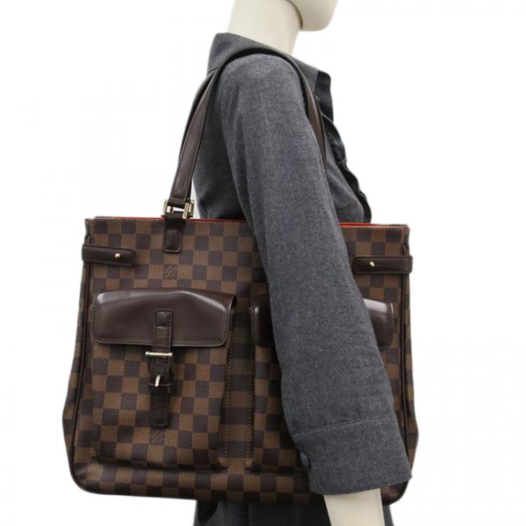 Louis Vuitton Uzes tote bag with front pockets in damier ebene