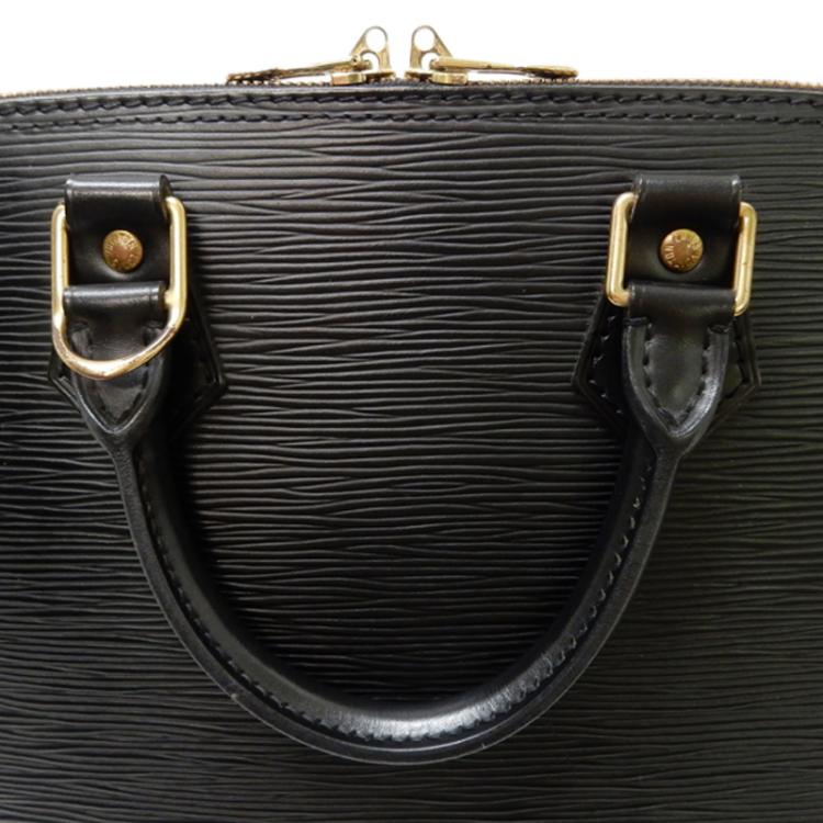Pre Owned Louis Vuitton Black Epi Leather Alma PM