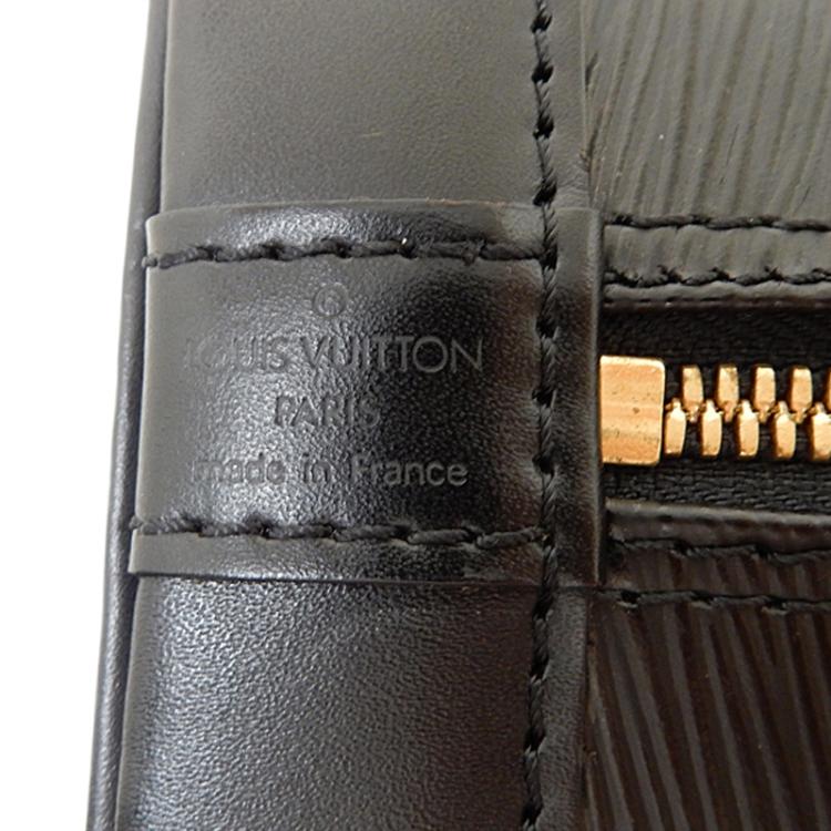 Pre Owned Louis Vuitton Black Epi Leather Alma PM