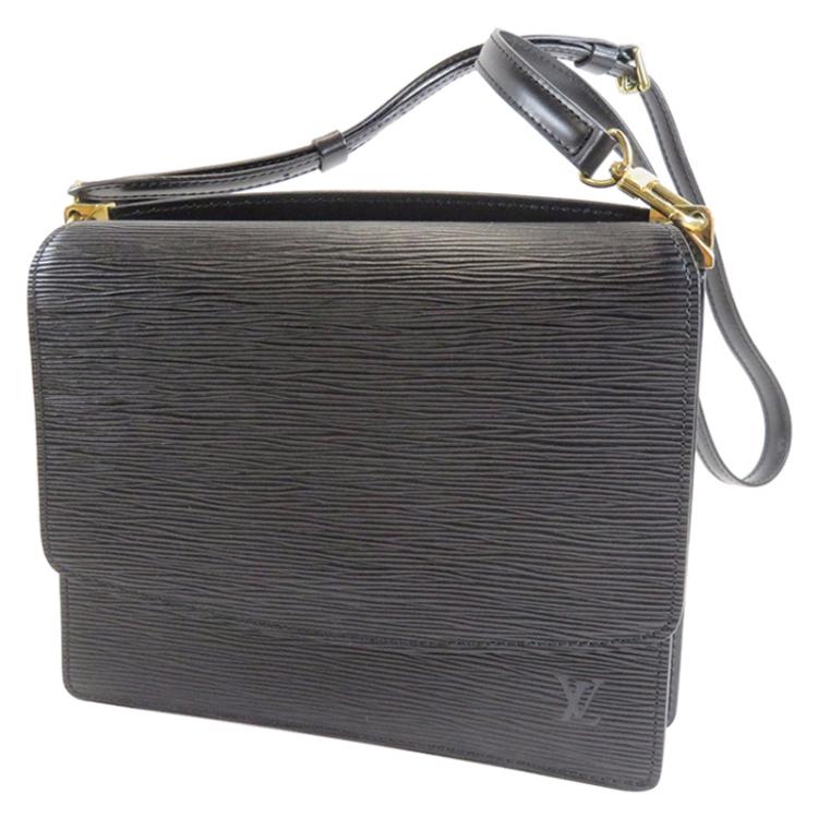 Louis Vuitton Black Epi Leather Grenelle Flap Shoulder Bag Louis