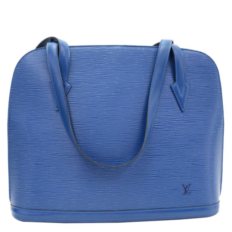 Louis Vuitton Toledo Blue Epi Leather Lussac Shoulder Bag Louis Vuitton
