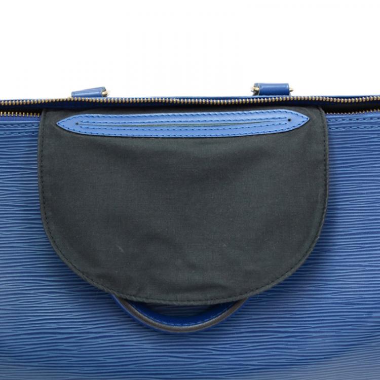 Pre Owned Louis Vuitton Toledo Blue Epi Leather Speedy 35