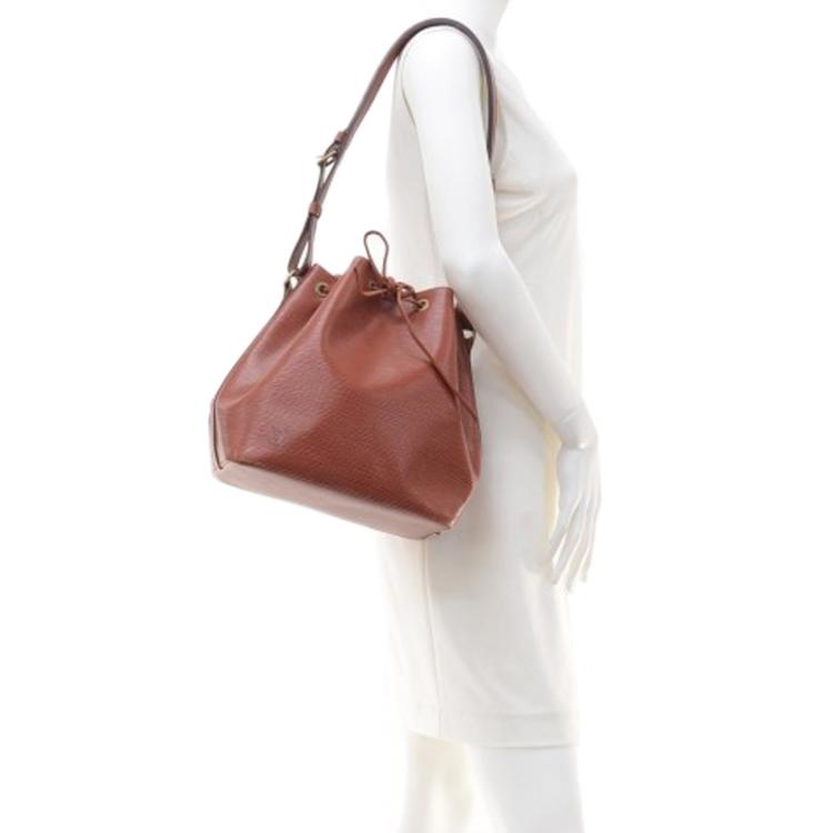 Louis Vuitton Epi Brown Petite Noe Shoulder Bag