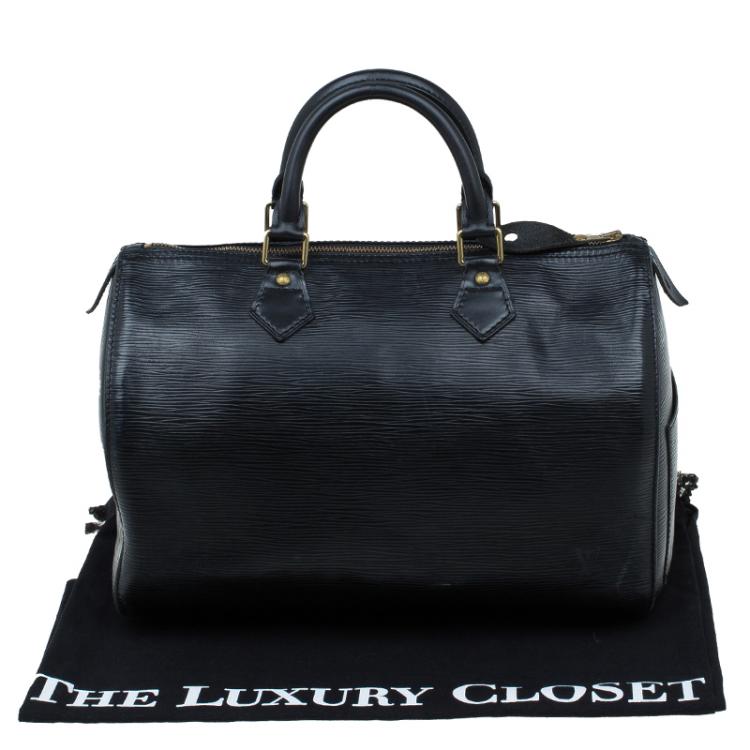 Pre Owned Louis Vuitton Black Epi Leather Speedy 30