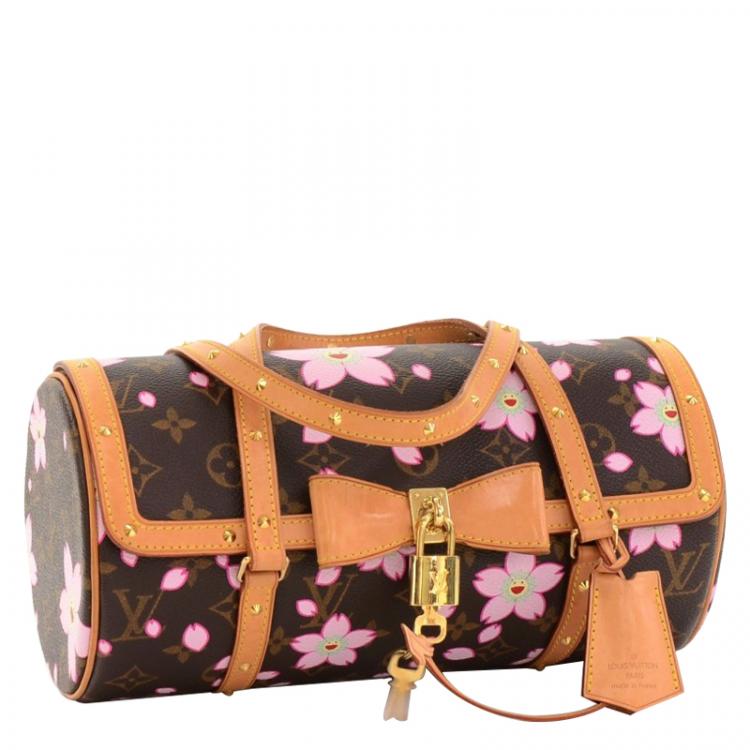 Pre Owned Louis Vuitton Monogram Canvas Cherry Blossom Papillon Bowling Bag