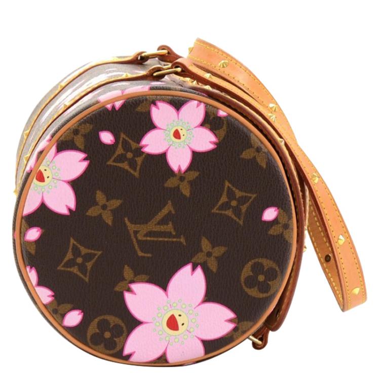 Pre Owned Louis Vuitton Monogram Canvas Cherry Blossom Papillon Bowling Bag