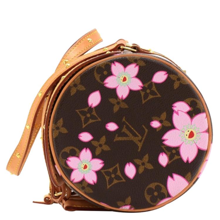 Pre Owned Louis Vuitton Monogram Canvas Cherry Blossom Papillon Bowling Bag