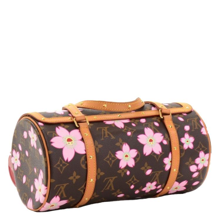 Pre Owned Louis Vuitton Monogram Canvas Cherry Blossom Papillon Bowling Bag