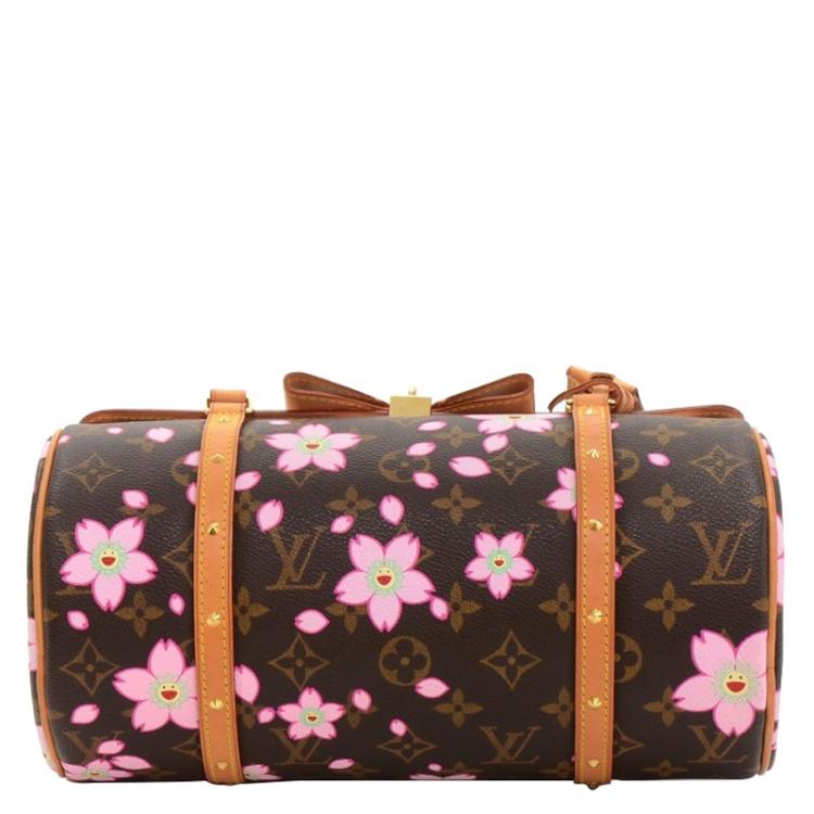 Pre Owned Louis Vuitton Monogram Canvas Cherry Blossom Papillon Bowling Bag