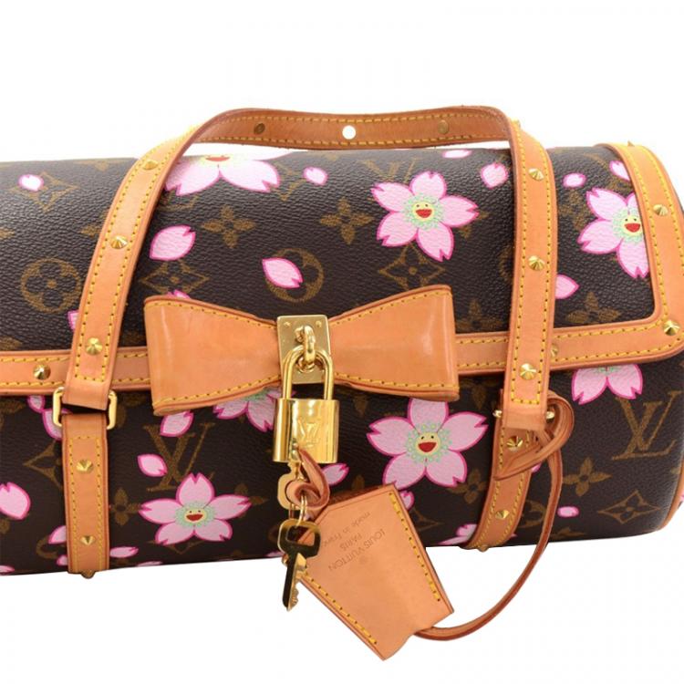 Pre Owned Louis Vuitton Monogram Canvas Cherry Blossom Papillon Bowling Bag