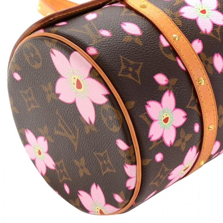Pre Owned Louis Vuitton Monogram Canvas Cherry Blossom Papillon Bowling Bag