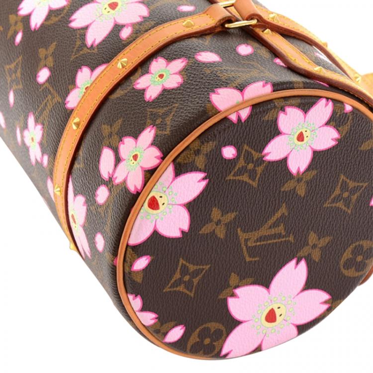 Pre Owned Louis Vuitton Monogram Canvas Cherry Blossom Papillon Bowling Bag