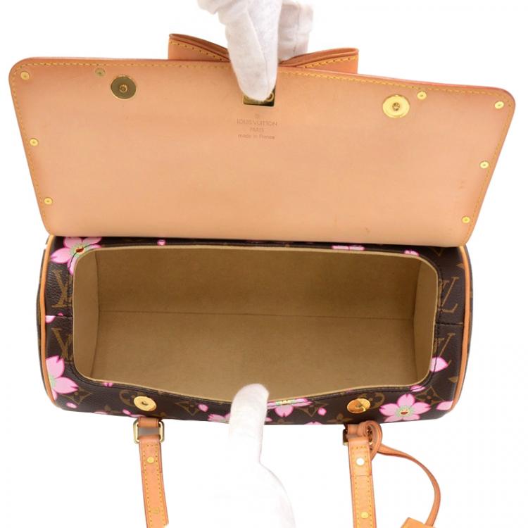 Pre Owned Louis Vuitton Monogram Canvas Cherry Blossom Papillon Bowling Bag