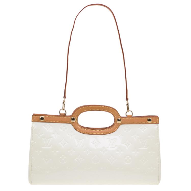 Pre Owned Louis Vuitton Perle Monogram Vernis Roxbury Drive Bag