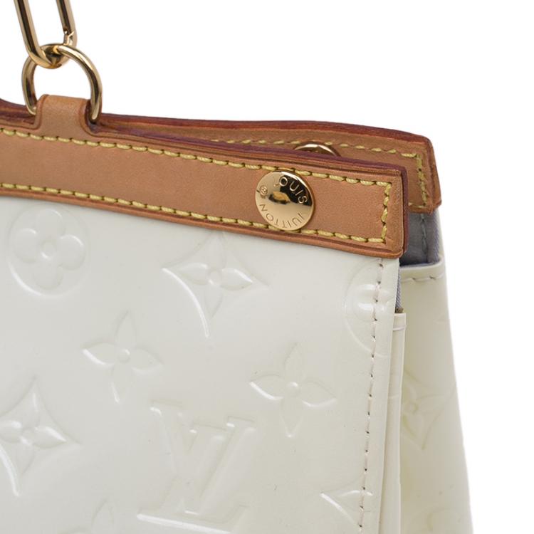 Pre Owned Louis Vuitton Perle Monogram Vernis Roxbury Drive Bag