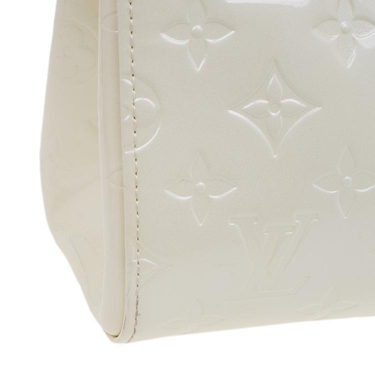 Pre Owned Louis Vuitton Perle Monogram Vernis Roxbury Drive Bag