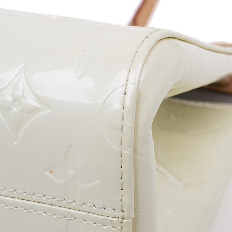 Pre Owned Louis Vuitton Perle Monogram Vernis Roxbury Drive Bag