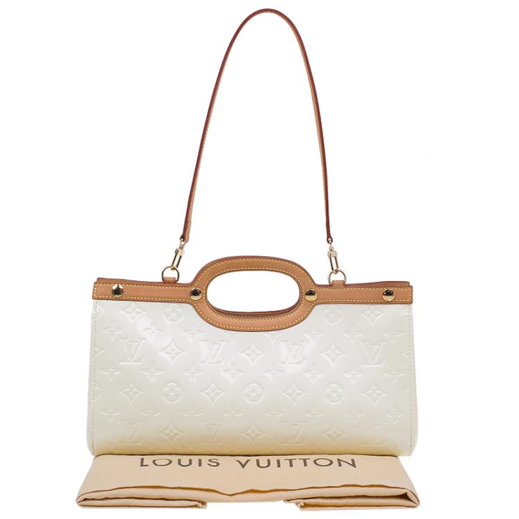 Pre Owned Louis Vuitton Perle Monogram Vernis Roxbury Drive Bag