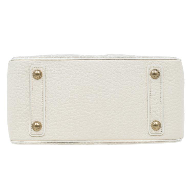 Pre Owned Louis Vuitton Beige Monogram Mini Lin Trapeze Top Handle Bag PM