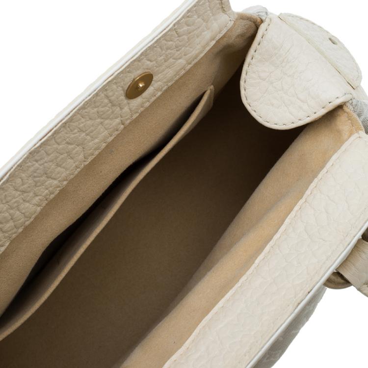 Pre Owned Louis Vuitton Beige Monogram Mini Lin Trapeze Top Handle Bag PM