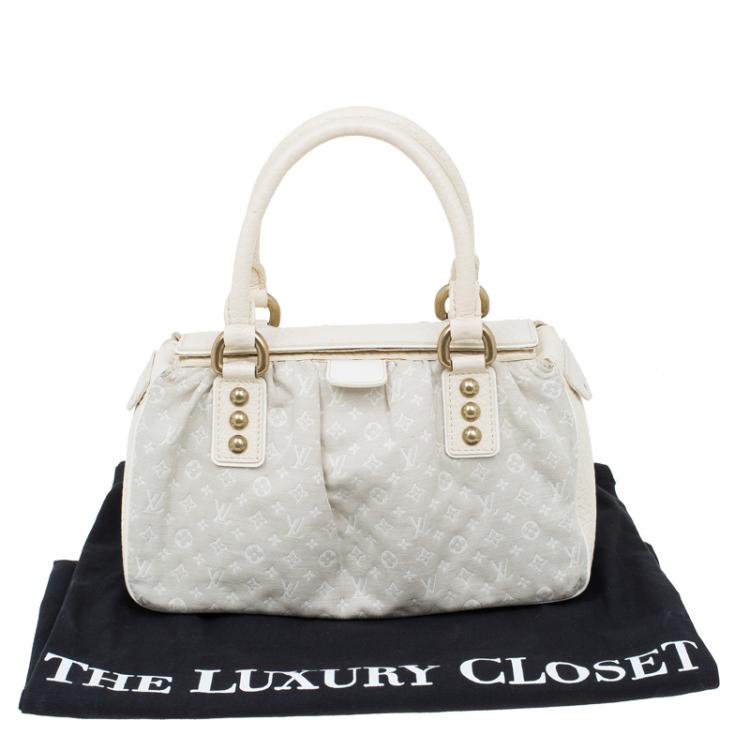Pre Owned Louis Vuitton Beige Monogram Mini Lin Trapeze Top Handle Bag PM