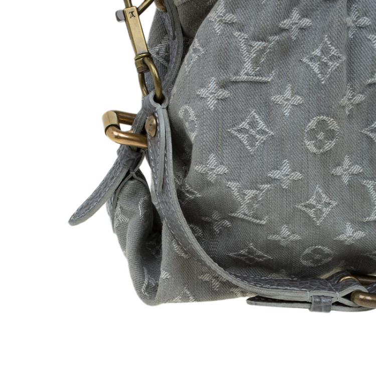 Pre Owned Louis Vuitton Grey Monogram Denim Neo Cabby MM Bag