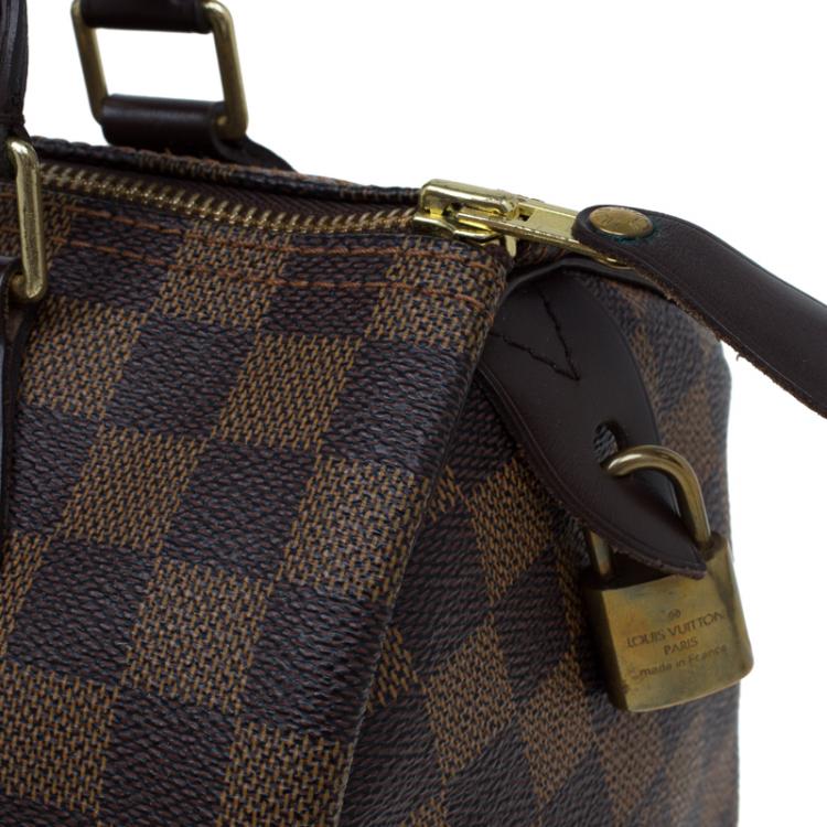 Pre Owned Louis Vuitton Damier Ebene Canvas Speedy 25 Bag