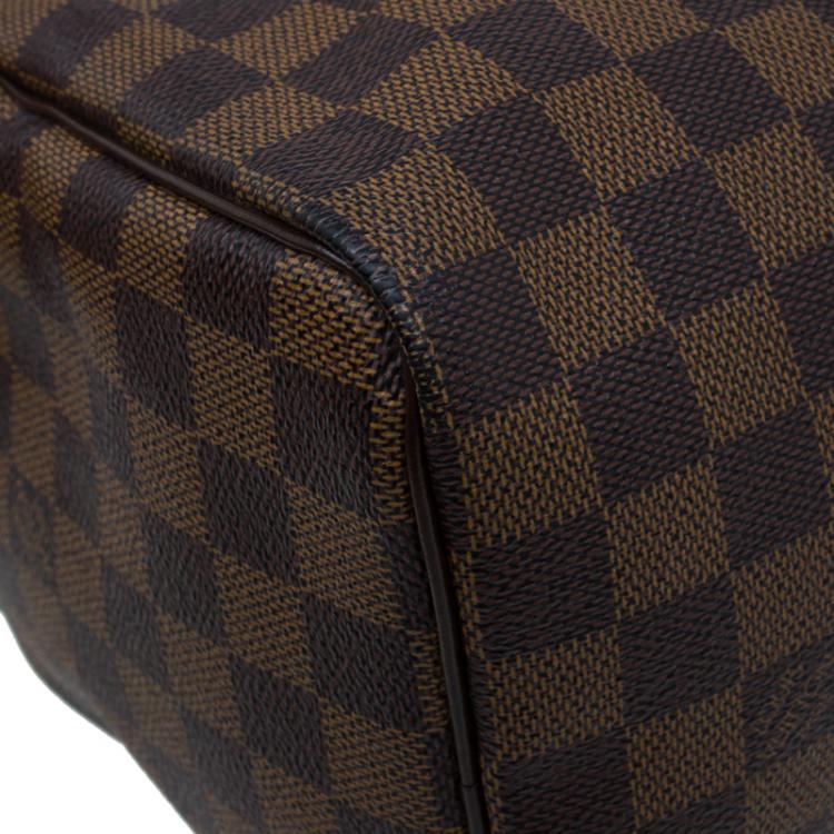 Pre Owned Louis Vuitton Damier Ebene Canvas Speedy 25 Bag