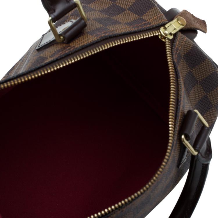 Pre Owned Louis Vuitton Damier Ebene Canvas Speedy 25 Bag