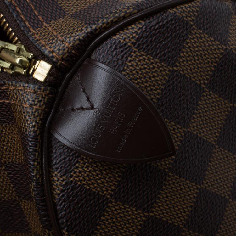 Pre Owned Louis Vuitton Damier Ebene Canvas Speedy 25 Bag