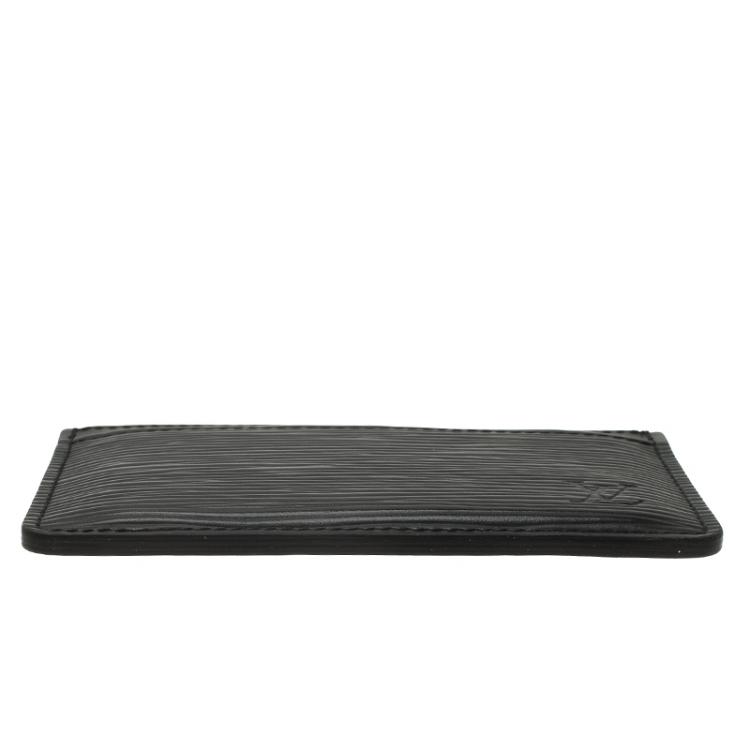 Pre Owned Louis Vuitton Black Epi Leather Card Holder