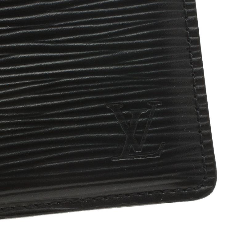 Pre Owned Louis Vuitton Black Epi Leather Card Holder