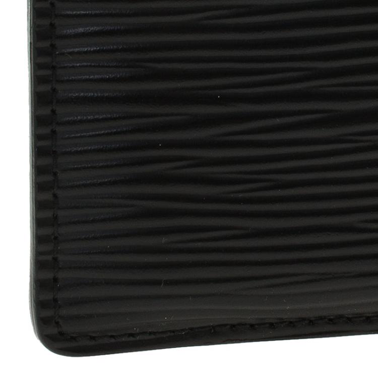 Pre Owned Louis Vuitton Black Epi Leather Card Holder