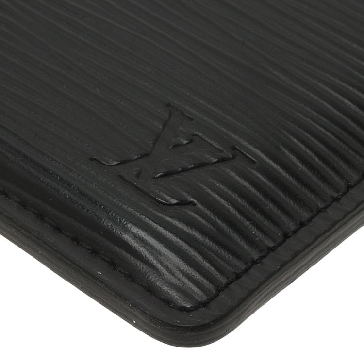 Pre Owned Louis Vuitton Black Epi Leather Card Holder
