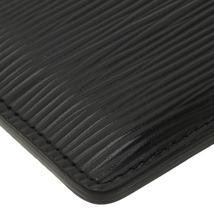 Pre Owned Louis Vuitton Black Epi Leather Card Holder
