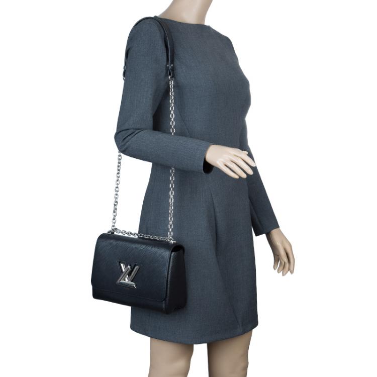 Louis Vuitton Womens Twist Black Epi Leather Top Handle Handbag