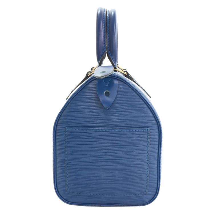 مملوكة مسبقًا Louis Vuitton Toledo Blue Epi Leather Speedy 25