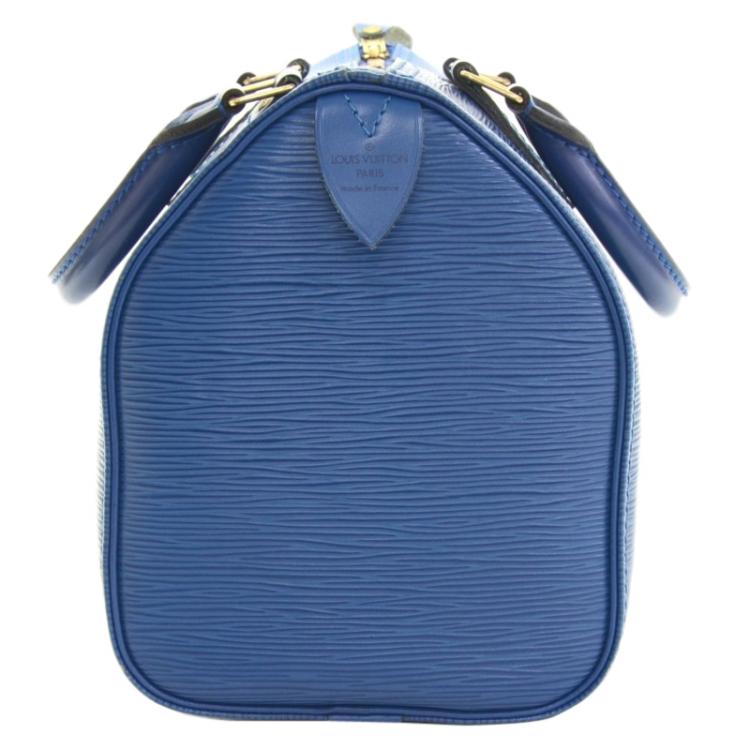 مملوكة مسبقًا Louis Vuitton Toledo Blue Epi Leather Speedy 25