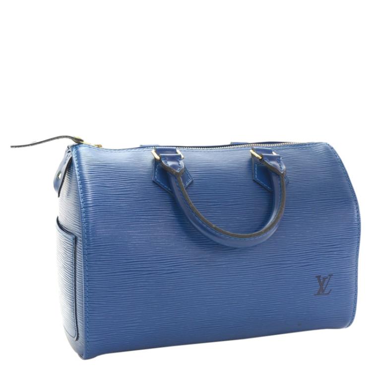 مملوكة مسبقًا Louis Vuitton Toledo Blue Epi Leather Speedy 25