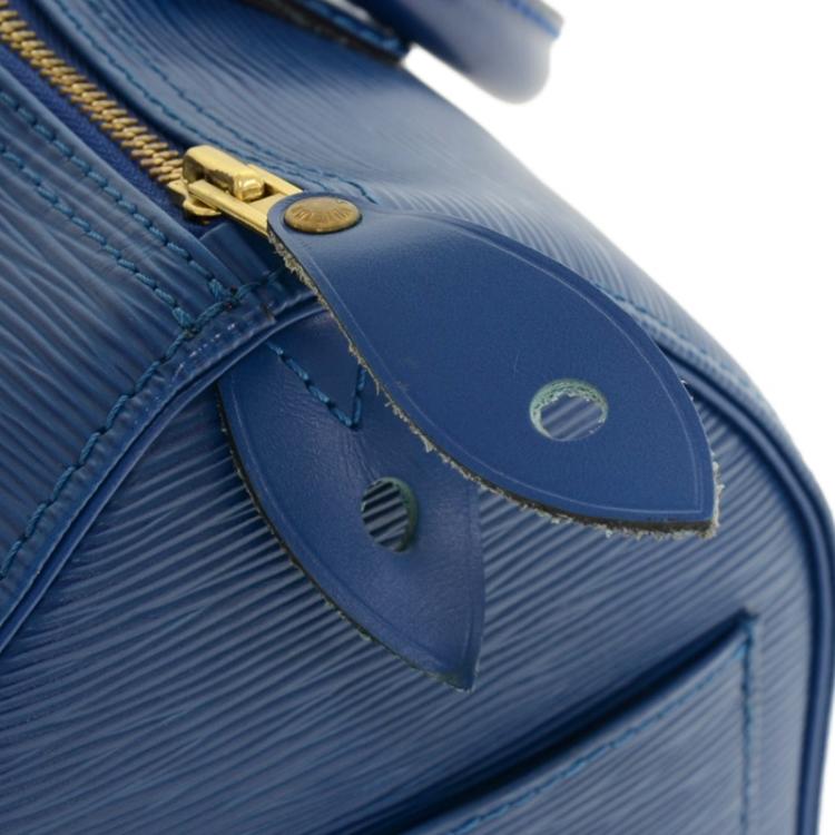 مملوكة مسبقًا Louis Vuitton Toledo Blue Epi Leather Speedy 25
