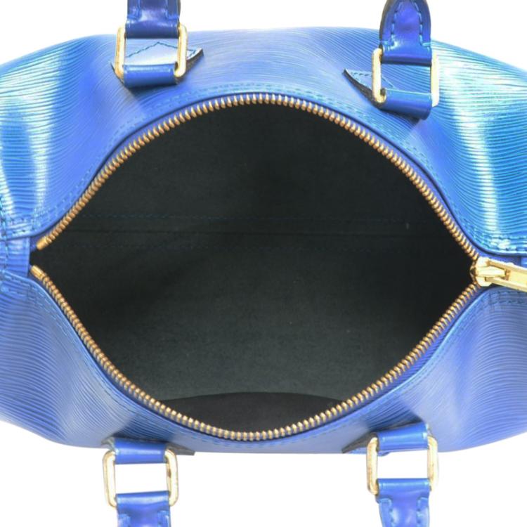 مملوكة مسبقًا Louis Vuitton Toledo Blue Epi Leather Speedy 25