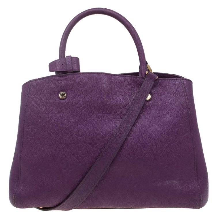 Louis Vuitton Montaigne Purple Bags & Handbags for Women for sale